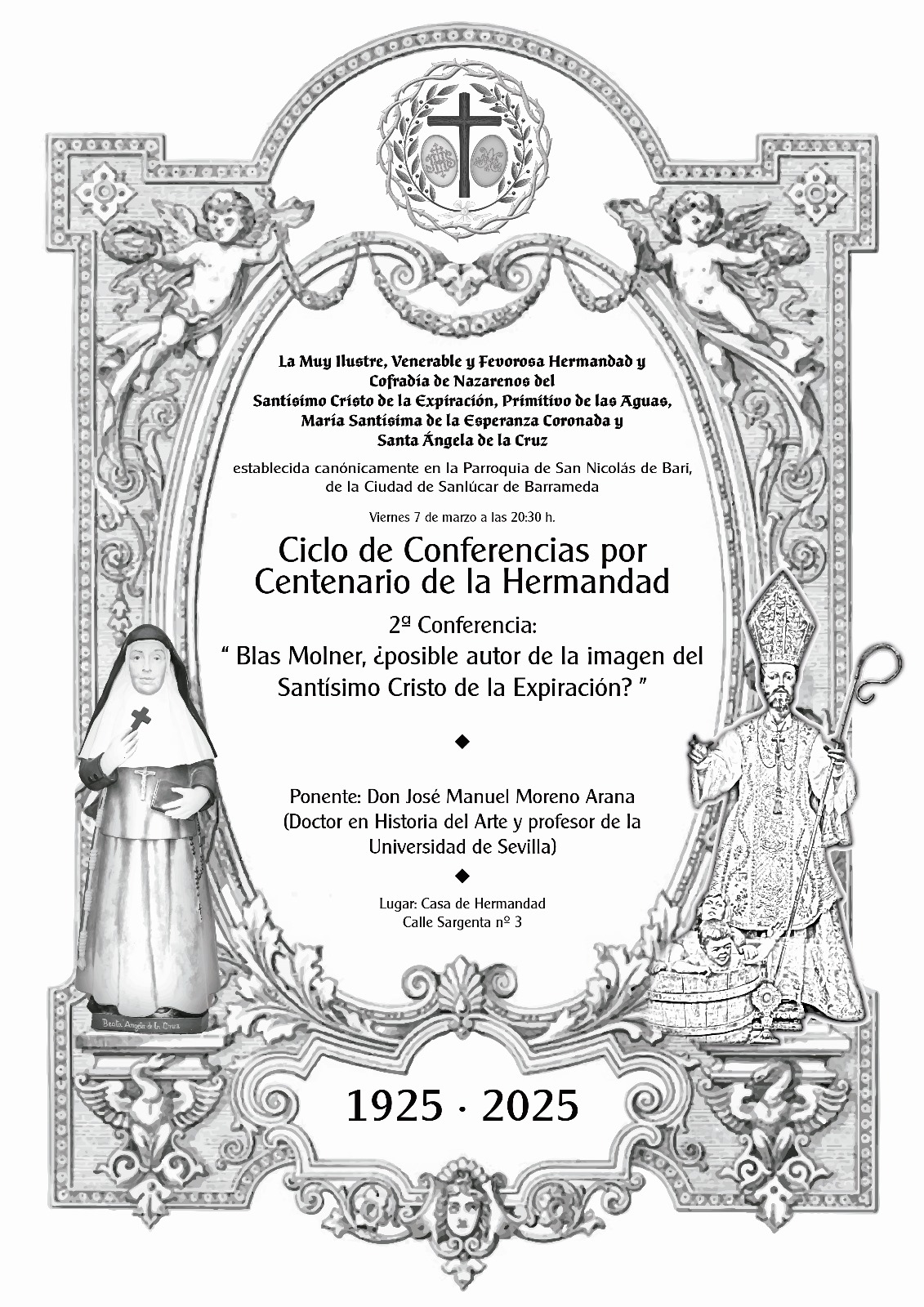 SEGUNDA CONFERENCIA DEL CICLO POR EL CENTENARIO DE LA HERMANDAD